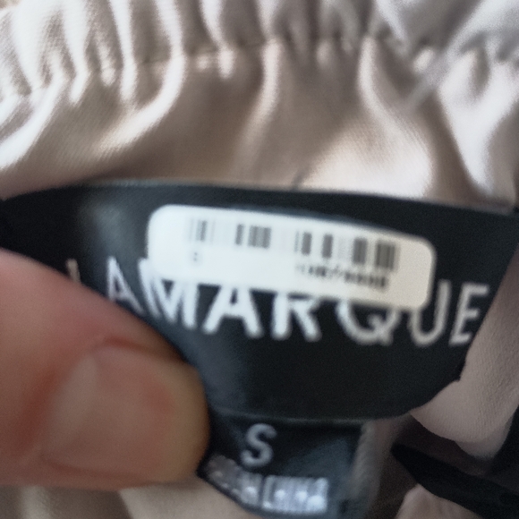 Lamarque Zaina Strapless Ostrich Feather Top - Doeskin color - Picture 9 of 9